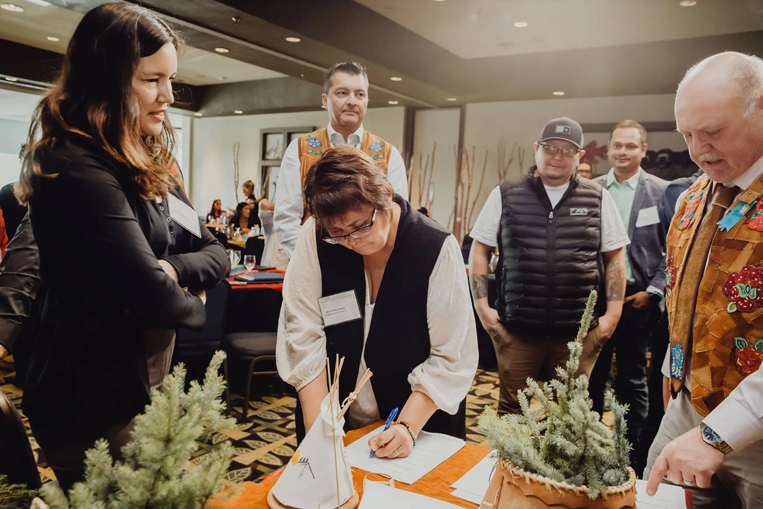 Partners signing the NWT PFP framework agreement.